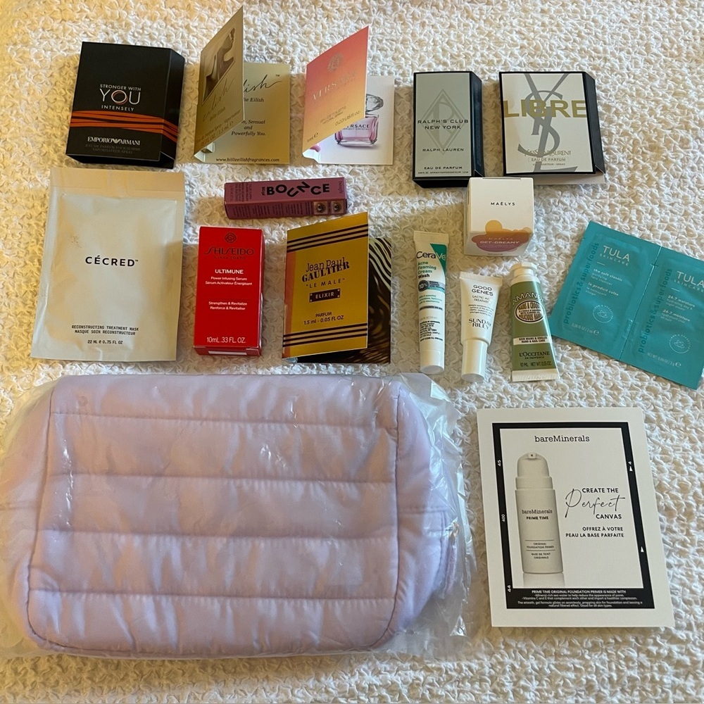 ULTA Beauty Bag Pouch and Samples Skincare Fragrance